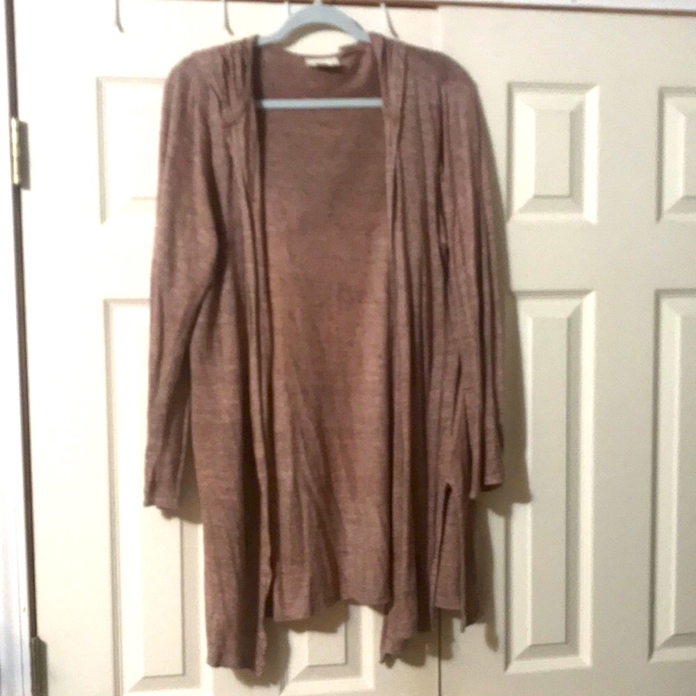 Women's Brown Open Front Cardigan